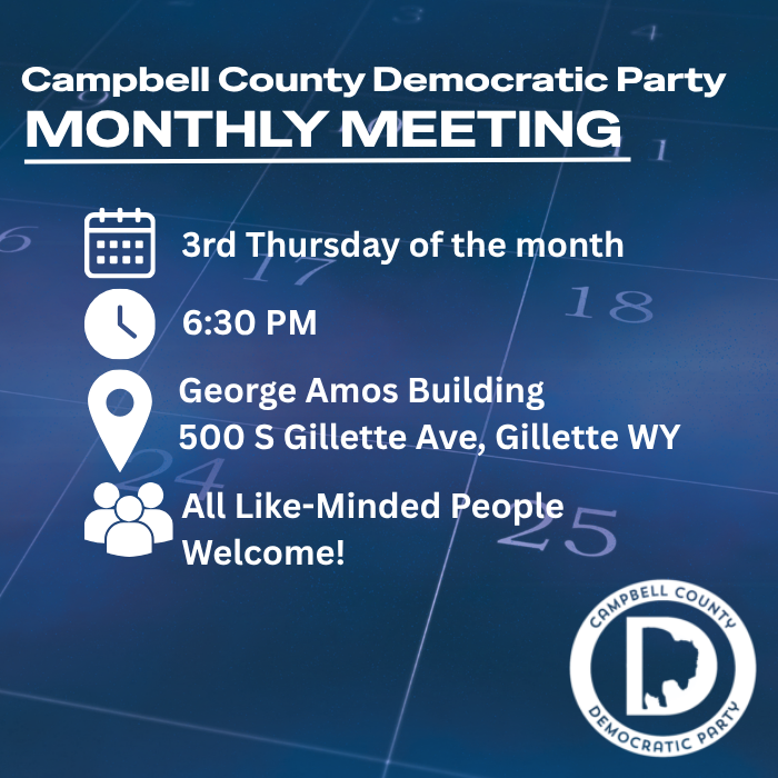 Join the Campbell County Democratic Party Monthly Meeting