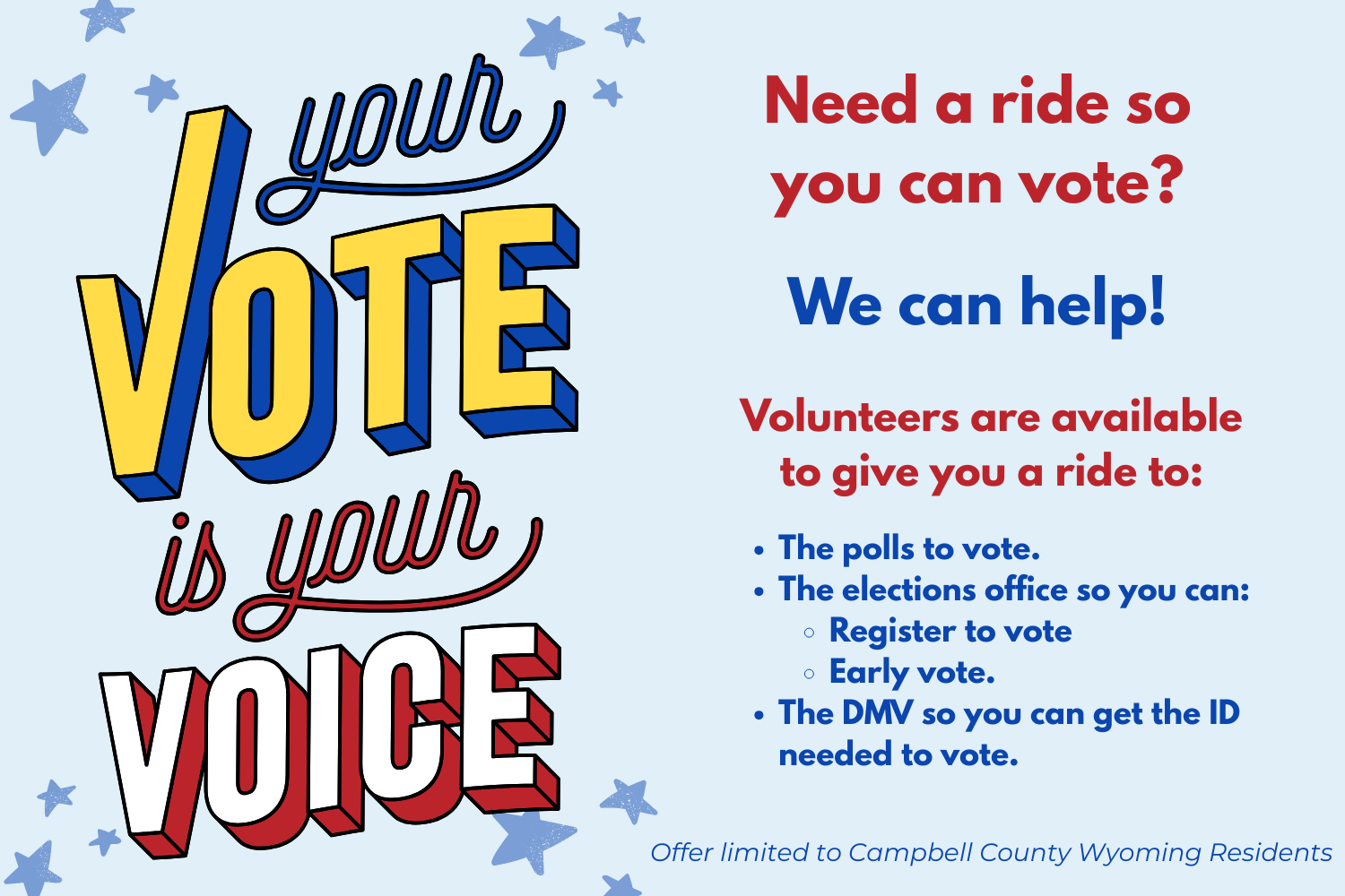 No Voter Left Behind: Need a Ride? We’ve Got You Covered!